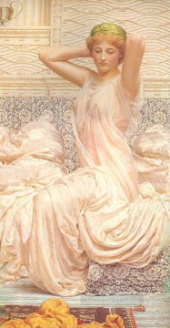 アルバート・ジョセフ・ムーア Painting - 銀色の女性像 アルバート・ジョセフ・ムーア